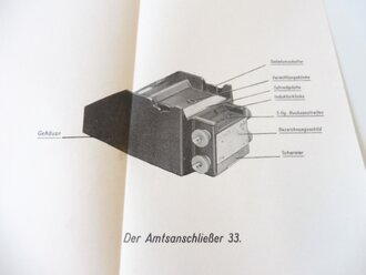 H.Dv.95/16 " Der Amtsanschließer 33" Berlin 1939 mit 16 Seiten plus Anlagen