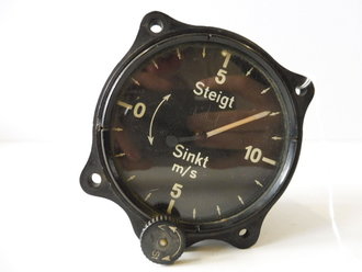 Luftwaffe Statoskop Variometer Fl 22380, Funktion nicht geprüft