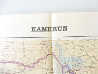 Heereskarte "Kamerun" datiert 1940. Sehr guter Zustand