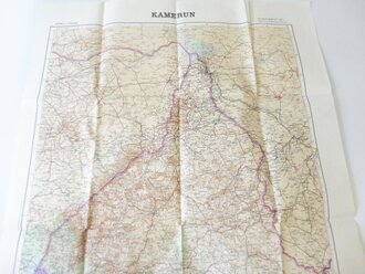 Heereskarte "Kamerun" datiert 1940. Sehr guter Zustand