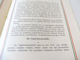 Ungarn, Statuten des ungarischen Verdienstordens in Hülle