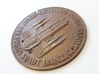 Teilnehmerplakette der "Ostland Treuefahrt der freien Stadt Danzig 1933" Durchmesser 90mm