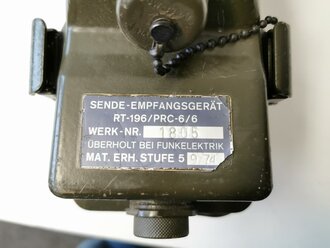 Bundeswehr Sende - Empfangsgerät RT-196/PRC-6/6,...