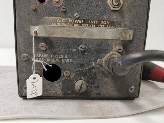 British WWII AC Power Unit for Communication Reveiver P.C.R. ZA26706 - Philips Electrical. Original paint, function not checked