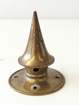 Spitze für eine Pickelhaube, Messing, abschraubbar