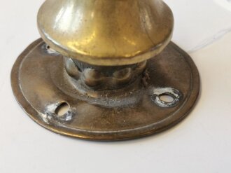 Spitze für eine Pickelhaube, Messing, abschraubbar