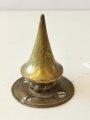 Spitze für eine Pickelhaube, Messing, abschraubbar