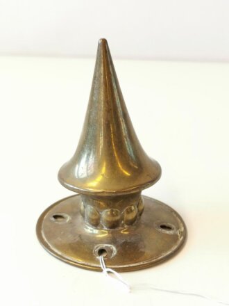 Spitze für eine Pickelhaube, Messing, nicht abschraubbar