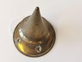 Spitze für eine Pickelhaube, Messing, nicht abschraubbar