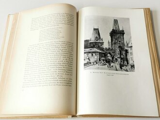 Raumbildalbum "Das hunderttürmige Prag" Die alte Kaiserstadt an der Moldau. Komplett, Einband abgegriffen