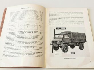 Bundeswehr, TDv 2320 / 2-01 Gerätbeschreibung und Bedienungsanweisung Lkw 1,5 T Unimog vom Mai 1961 mit 64 Seiten