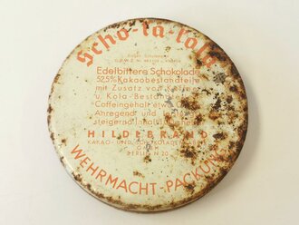 Scho-ka-kola Dose Wehrmacht Packung datiert 1941,ungeöffnet mit dem originalen Inhalt