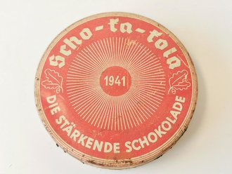 Scho-ka-kola Dose Wehrmacht Packung datiert 1941, leer