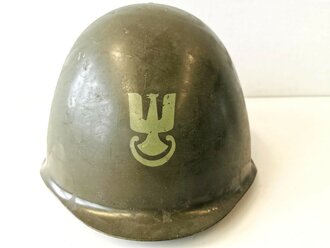 Polen, Stahlhelm Russiches Modell 1940  mit polnischem...