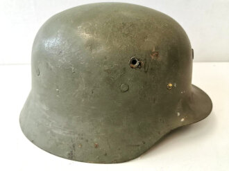 Spanien, Stahlhelm M42, Originallack, ungewöhnliches Innenfutter