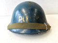 Großbritannien, Stahlhelm Modell MkIV "Police" Innenfutter datiert 1952. Originallack