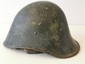 Niederlande, Stahlhelm in der Form des M34, ohne frontseitiges Abzeichen, schwarz überlackiert für Polizei ?