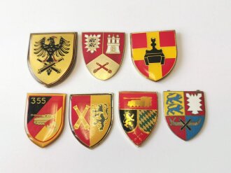 Bundeswehr , 7 Wappen für Brustanhänger