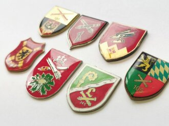 Bundeswehr , 7 Wappen für Brustanhänger