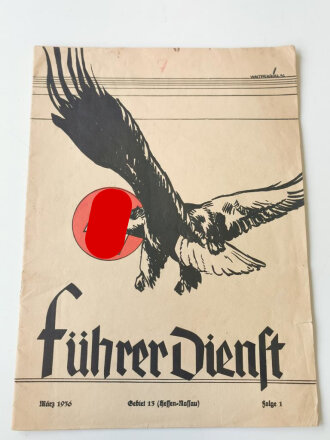 Führer Dienst der Hitler Jugend, Ausgabe vom...