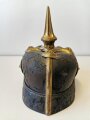 Preußen, Pickelhaube für einen General. Ungereinigter Speicherfund, in allen Teilen original und zusammengehörig