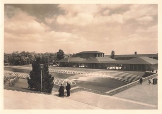 Ansichtskarte Reichsgartenschau Stuttgart 1939 "Bei den großen Wasserspielen"