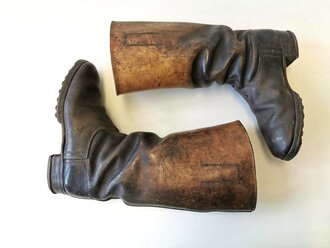 Paar Maschstiefel für Mannschaften der Wehrmacht. Getragenes Paar , Sohlenlänge 28cm