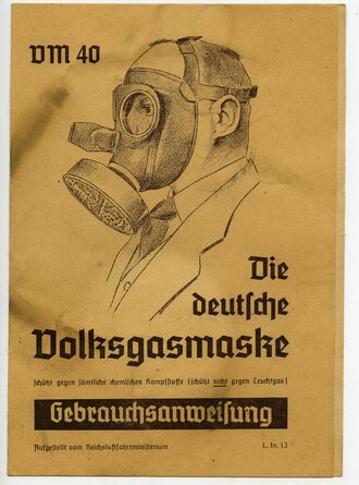 Gebrauchsanweisung Die Deutsche Volksgasmaske 40, A5