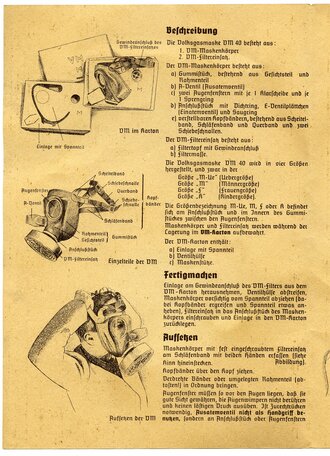 Gebrauchsanweisung Die Deutsche Volksgasmaske 40, A5