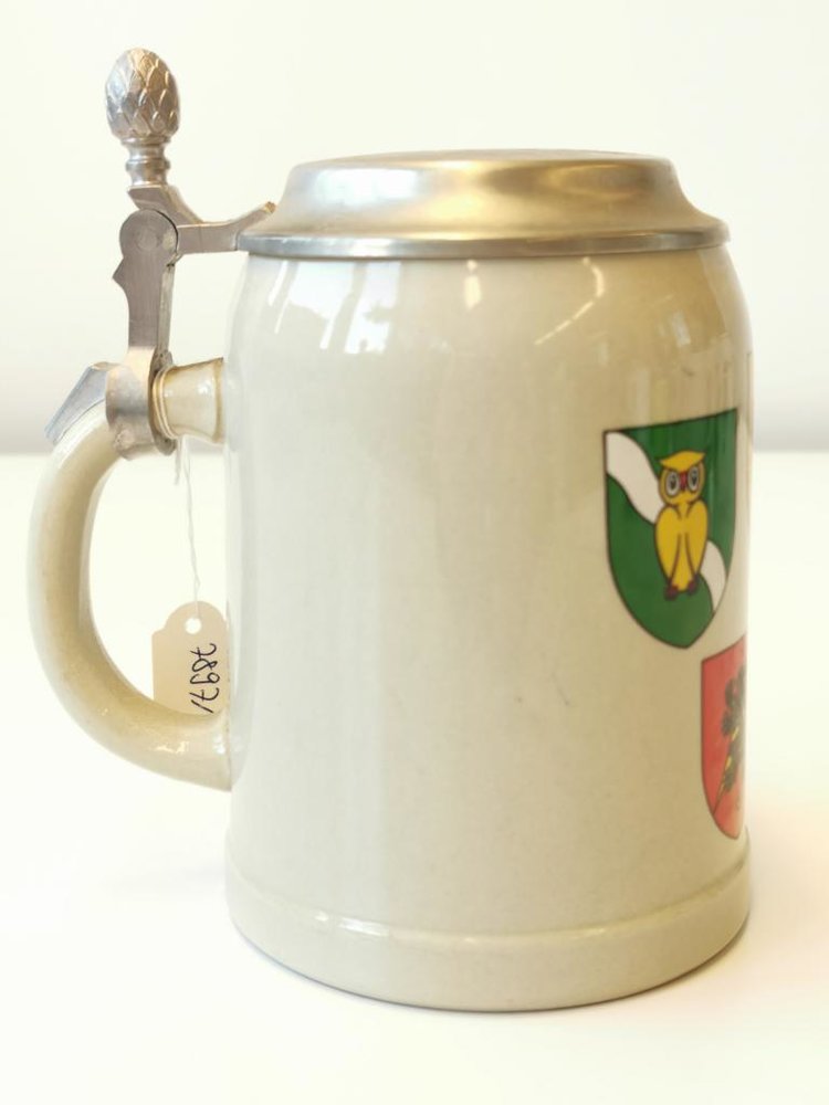 Bierkrug Bundeswehr mit Deckel und Gravur "Zur Erinnerung