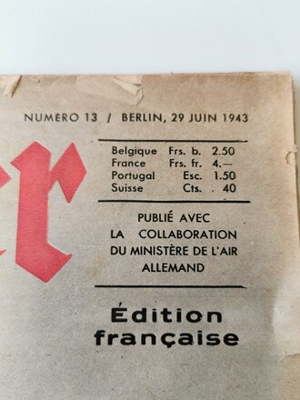 Der Adler "Edition francaise", Heft Numero. 13,...