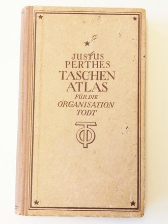 Taschenatlas für die Organisation Todt datiert 1944 mit 109 Seiten und vielen Anlagen