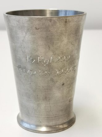 Bundeswehr Zinnbecher "PzRgt 200 23.02.72 - 30.09.73"