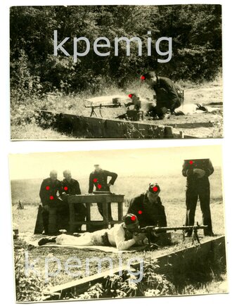 2 Aufnahmen von Angehörigen der Kriegsmarine auf dem...