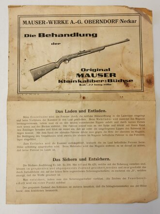 "Die Behandlung der Original Mauser Kleinkaliber...