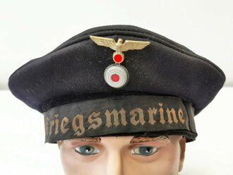 Kriegsmarine Tellermütze in gutem Zustand,...