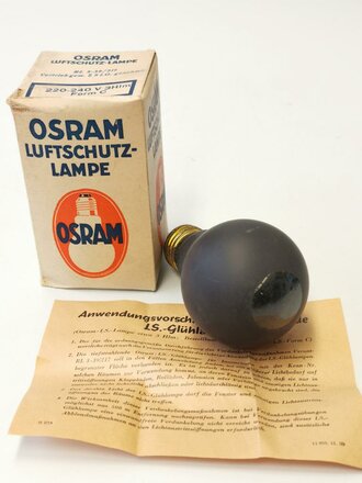 " Osram Luftschutzlampe " mit Anweisung in der...