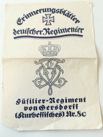 Füslilier Regiment von Gersdorff ( Kurhessisches ) No. 80, kleine Gruppe eines Tapferen Angehörigen im 1. Weltkrieg