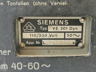 Volksempfänger VE301 Dyn, Hersteller Siemens. Ungereinigtes Stück in gutem Zustand, Funktion nicht geprüft