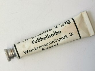 Tube "Fußheilsalbe" Wehrmacht NUR FÜR DEKOZWECKE