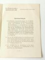 Reichsarbeitsdienst "Grundsätzliche Regeln für die Ausbildung in der Handhabung und Bedienung der Arbeitsgeräte", 10 Seiten, datiert 1941