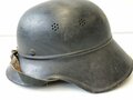 Stahlhelm Luftschutz, alt überlackiertes Stück, ungereinigt