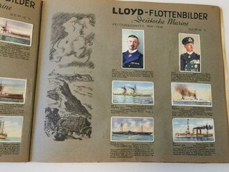 Sammelbilderalbum Lloyd Flottenbilder " Deutsche Marine" komplett