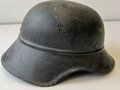 Stahlhelm Luftschutz , Originallack und Abzeichen, ungereinigtes Stück