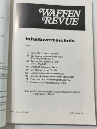 Waffen Revue Nr. 108, Eine Maus steht in Rußland, gebraucht, 160 Seiten