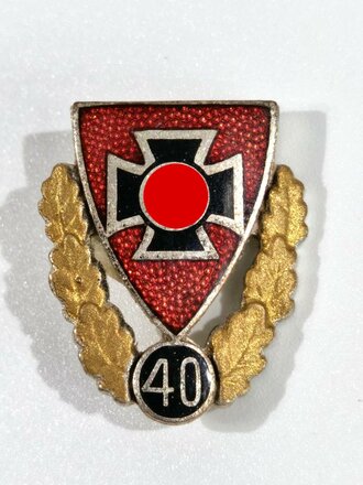 Nationalsozialistischer Reichskriegerbund (NSRKB), Goldene Ehrennadel für 40jährige Mitgliedschaft, rückseitig Klebereste