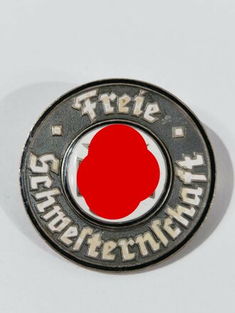 Reichsbund der Freien Schwestern und Pflegerinnen, Brosche 1. Form, klein, 33 mm, rückseitig Klebereste