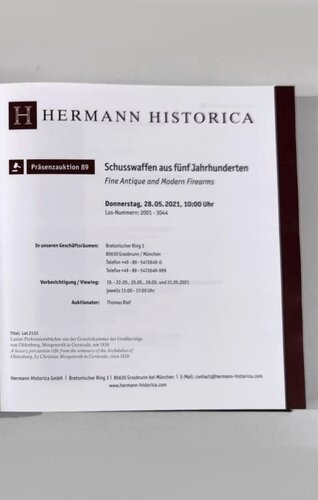 "Hermann Historica 89. Auktion" - Schusswaffen...