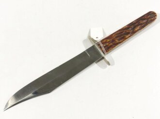 Bowie Knife with Bone handle shell, "Alfred Williams Sheffield England",  Blade 15 cm (6"), good condition