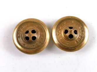 British WWII, Royal Navy, Two Brass Buttons, Firmin...